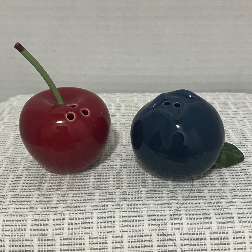 Cherry and Blueberry Salt and Pepper Shakers